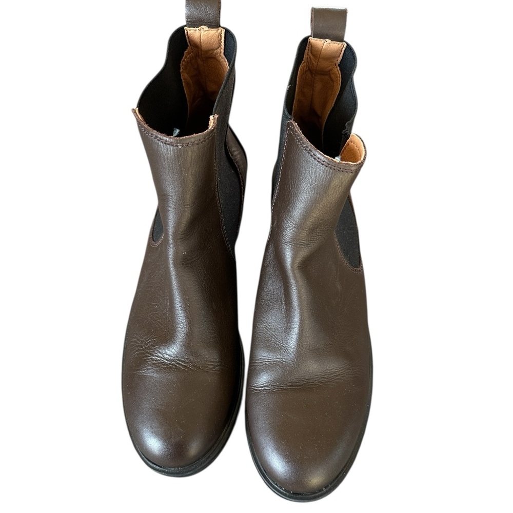 ENZO TESOTI Chelsea Chocolate Brown Leather Ankle Boot Made Spain Size 40/9 NEW